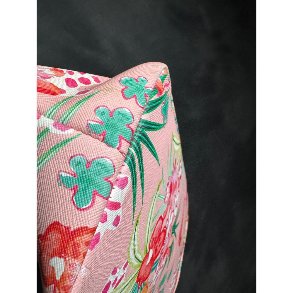 Spartina 449 Flamingo Floral Tote Bag Pink Gold Tropical Beach Summer Shoulder - Picture 5 of 16